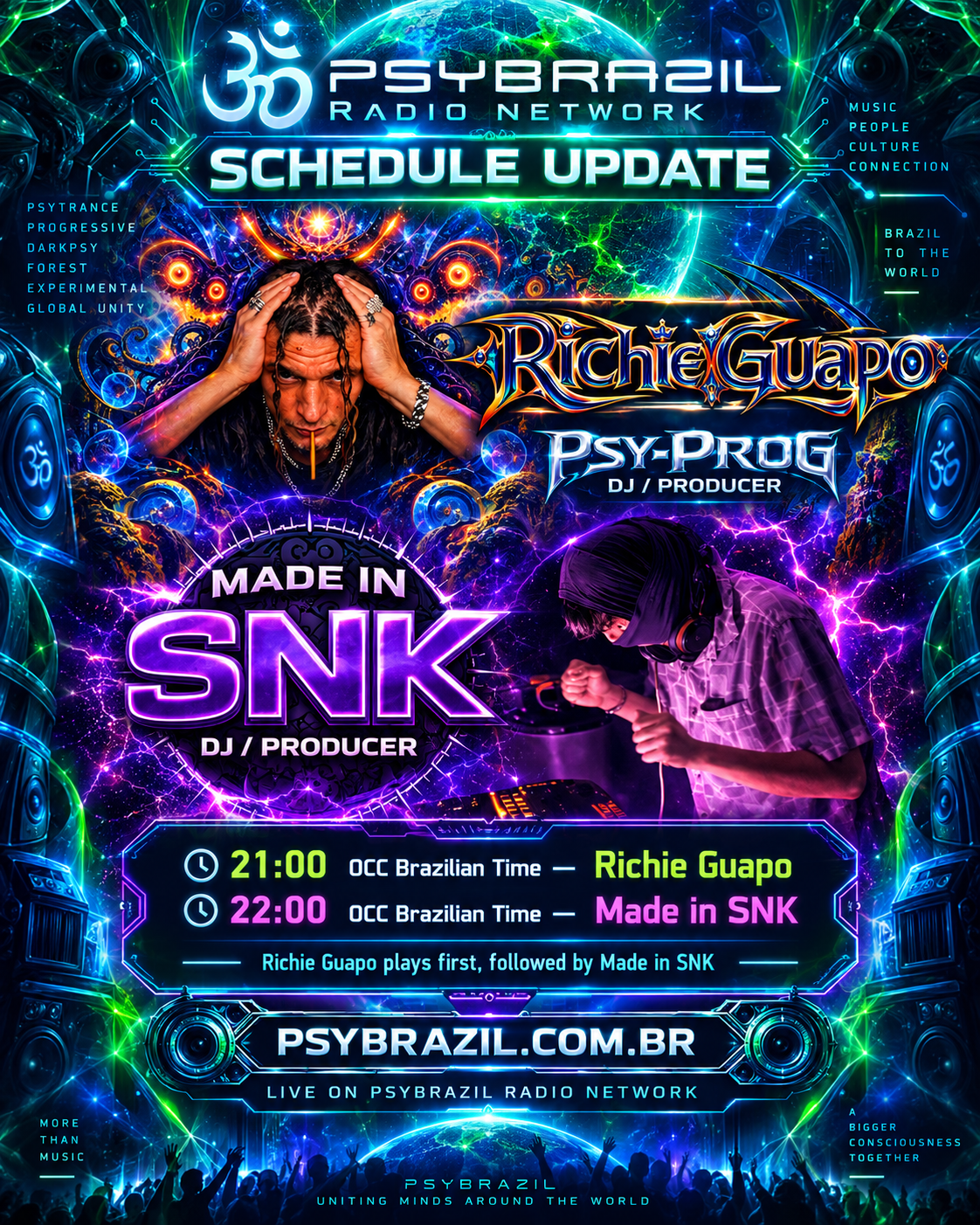 DJ RICHIE GUAPO & DJ SNK (SINEK) // 25 SEP / 21:00 BRT · 18:00 CDMX